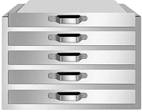 Samnuerly 4-lagiger Dampfgarer, 5 Schubladen, Reisnudel-Rollmaschine, Edelstahl-Dampfgarer, Küchendampfgarer, Kochgeschirr für den gewerblichen Heimküchengebrauch, 201Stahl (40 cm x 45 cm)