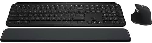 Logitech MX Keys S Combo - Performance Wireless Tastatur und Maus mit Handballenauflage