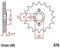Ritzel 19Z Teilung 428 für YAMAHA XT 350 85-99 front sprocket