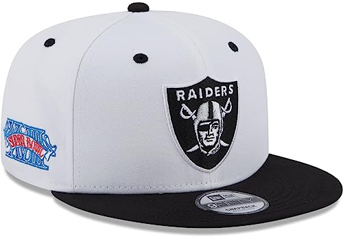 New Era - NFL Las Vegas Raiders White Crown Patch 9Fifty Snapback Cap Farbe Weiß, Größe S-M
