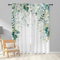 Gold Green Leaves Wohnzimmer Vorhänge 213,4 cm lang Blumenvorhänge Lichtfilterung thermisch isoliert weich für Esszimmer Retro Bauernhaus Blatt Vorhänge Heimdekoration Set mit 2 Paneelen Eukalyptus