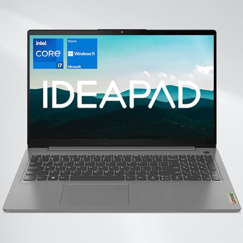 Lenovo IdeaPad 3 Laptop, 15.6 FHD Display, Intel Core i7-1255U Processor, 24GB RAM, 512GB PCIe SSD, Wi-Fi, Type-C, HDMI, SD Card Reader, Windows 11 Home, Grey
