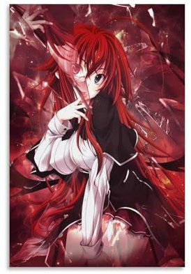 ENILSA High School DxD Rias Gremory Poster Dekorative Malerei Leinwand Wandkunst Wohnzimmer Poster Schlafzimmer Malerei,Wandkunst Bilddruck Moderne Familienzimmer Dekor 12x18inch(30x45cm)
