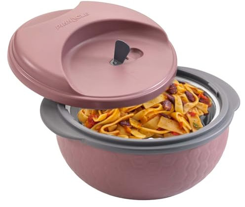 Fiambrera de acero inoxidable apta para microondas, recipiente de alimentos aislado de acero inoxidable, diseño de boca ancha, tapa fácil de abrir, tarro de alimentos con aislamiento térmico,