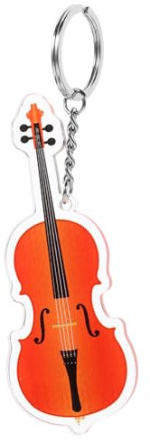 Abaodam Cello-schlüsselanhänger Schlüsselanhänger Im Musikstil Schlüsselanhänger Mit Instrumentenanhänger Musik Schlüsselanhänger Geigen-schlüsselanhänger Musiker Taschen Acryl Eisen
