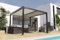 COULEURS DU MONDE - Pergola bioclimatique Denver Grise autoportante en Aluminium 3x3 mètres