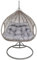 2mGoods Hängesessel mit Gestell für 2 Personen Grau, Korbhängesessel Outdoor & Indoor, Hängekorb Sessel Outdoor Garten, inkl. Gestell mit XXL küchrligen Rückenkissen, Polyrattan Hängestuhl 2 Personen