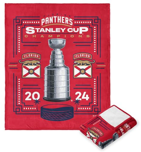 Northwest NHL Florida Panthers Stanley Cup Champions 2024 Silk Touch Überwurfdecke, 127 x 152,4 cm, dynamisch