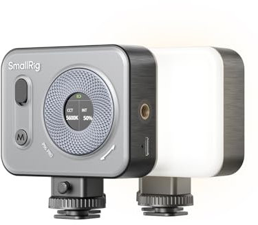SMALLRIG Vibe P96 Pro LED-Videoleuchte, tragbare Kamera-Leuchte für Fotografie, Cold Shoe-Licht, CRI95+, 2500-6500K, 5 Effekte, Fülllicht-Zubehör für Content Creator, Streaming Schwarz 4660