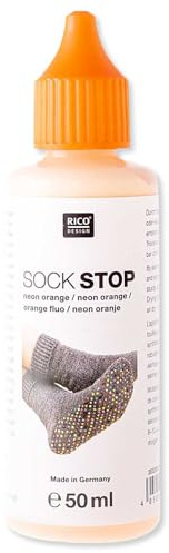 Frida's Wollhaus Rico Design Sock Stop Stopperfarbe Wolle Socken ABS Geschenk Stricken 10 Farben (Neon Orange)