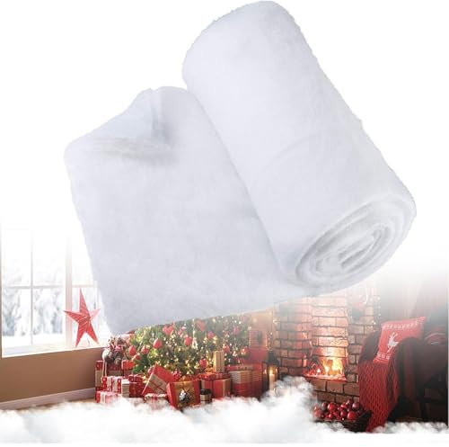 Rouleau De Couverture De Neige De Noël, Couverture De Neige Artificielle, Jupe D'arbre De Noël 80 * 240 Cm, Décoration De Noël, Pour Fête De Fond D'arbre De Noël, Décoration De Neige D'hiver