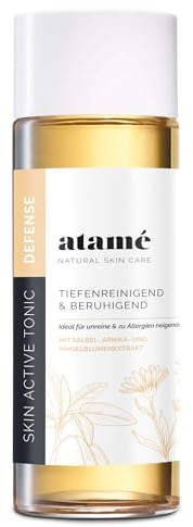 atamé Tonic Defense – Beruhigendes Gesichtswasser für empfindliche Haut, gegen Rötungen und Unreinheiten, mit natürlichen Kräuterextrakten, 100ml