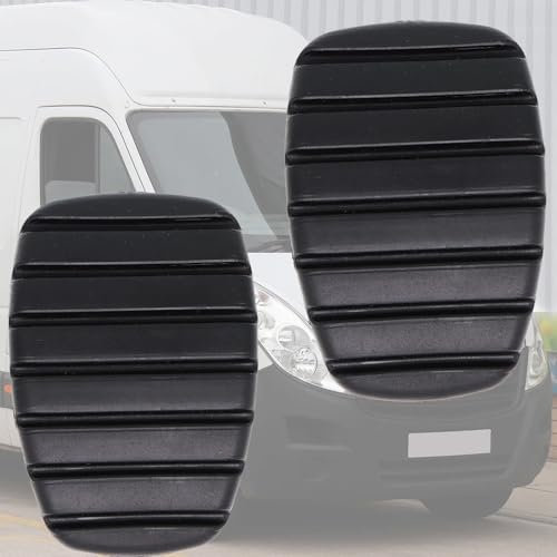 LECREA Bremskupplung Pedalauflagen für Fluence Master Latitude Twizy 2010-2020, Gummi Fußstütze Bremspedal Abdeckung Kupplung Pedale Pad 2 Stück
