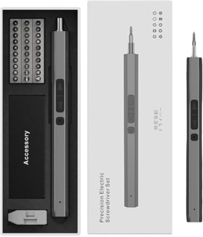 Rechargeable Precision Electric Screwdriver - Cordless Screwdriver Set | Magnetic Points for Watches, Keyboard, Laptop and Repairs, Cordless Electric Screwdriver, Min
