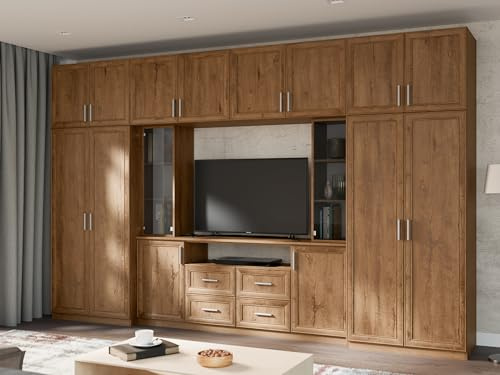 e-Meblast Wohnwand Nesto 380cm Modern Schrankwand Vitrinen Wohnzimmer | Modern Schrankwand, Vitrinen, Wohnzimmer