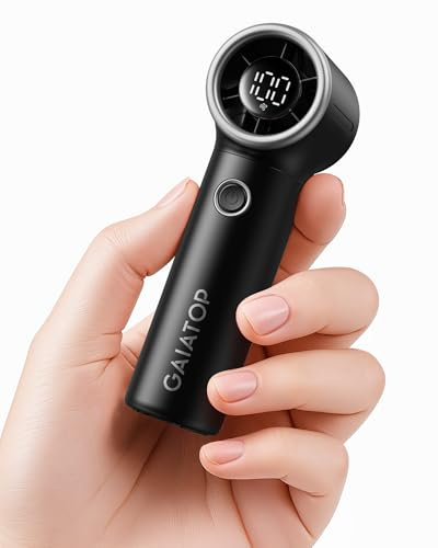 gaiatop Mini Portable Handheld Fan, 4000mAh [15h Max Cooling] Personal Turbo Fans Pocket Size, 1-100 Adjustable Small Hand Fan Desk fan, Outdoor Holiday Travel Essentials for Women, Summer Gifts Black