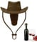 Krmoau Silicone Wine Stopper, Cowboy Hat Shaped Wine Bottle Stopper, Leak-proof Wine Bottle Stopper Hat for Home, Pub, Wine, Champagne