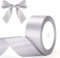 G2PLUS Silber Grau Satinband 40mm: Dekoration Geschenkband, 22m Schleifenband zum Bastel, Dekoband für Geschenkverpackung, Dekoration