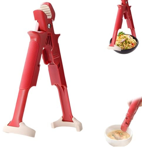 Kitchen Tongs for Cooking, Anti Scald Bowl Holder Clip for Kitchen, Cooking Tongs with Silicone Grips for Hot Bowls & Plates, Ergonomic Handle for Safe Lifting and Reduced Spills