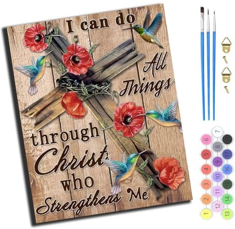 XIAOYOUQIAN Cross Stitch,Diy Pintar Por Numeros Adultos - Manualidades Pintura Acrilica Kit Cuadro Diy Completo,40X50Cm,Con Marco
