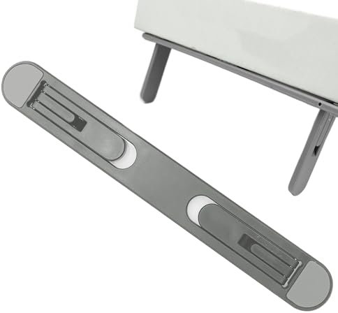 Huvqianu Interactive Laptop Stand, Foldable Invisible Notebook Riser, Adjustable Portable Desk Mount for Home, School, Office Ergonomic Computer Elevation Support 8.66x1.18 Inches