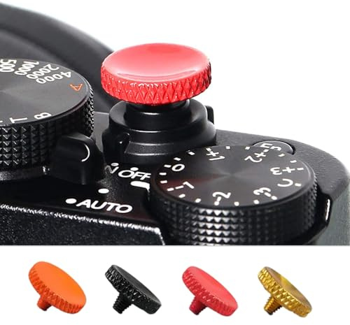 leruiyezs 4 stycken kamera utlösarknapp i aluminiumlegering mjuk mjuk utlösningsknapp för Fujifilm för X-T5 X100VI X-T30 X-T20 X-T10 X-T4 X-T3 X-Pro kompatibel med Leica och andra kameror