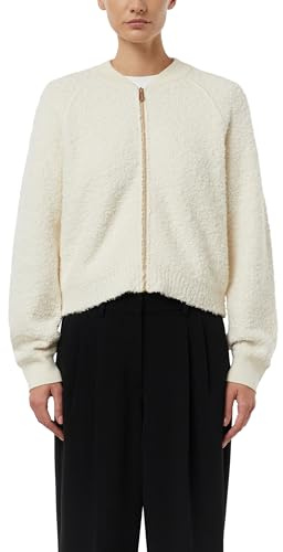 Comma Bouclé-Strickblouson aus Baumwollmix mit Raglanärmeln