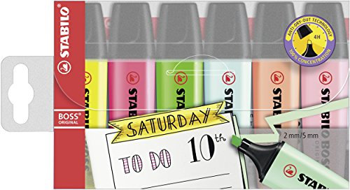 STABILO - Textmarker - BOSS ORIGINAL - My STABILO Journal - 6er Pack - mit 6 verschiedenen Farben