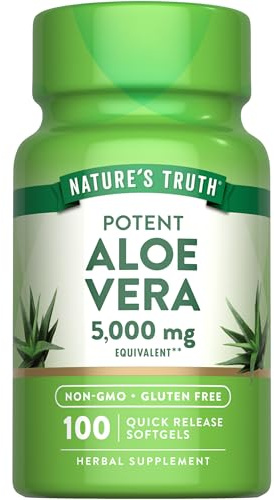 Nature's Truth Aloe Vera Softgels | 100 Count | Non-GMO and Gluten Free Supplement