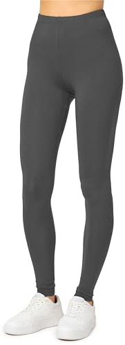 Merry Style Damen Lange Leggings aus Viskose MS10-143 (Graphite, S)