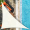 AXT SHADE Toldo Vela de Sombra Triangular 3x3x4,25m Protección Rayos UV y HDPE Transpirable para Exterior Terraza Patio Jardín-Crema