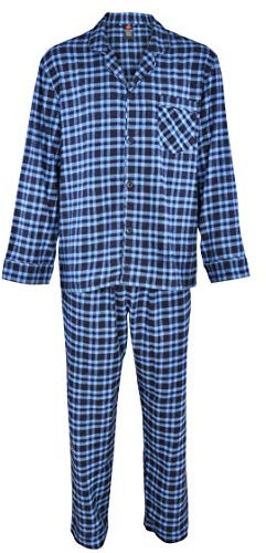Hanes Men's 100% Cotton Flannel Plaid Pajama Top and Pant Set