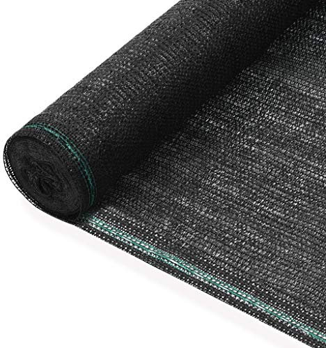 Festnight Zaunblende 1 x 25 m | Sichtschutz Windschutz Sonnenschutz Schattiernetz Tennisblende Tennisnetz | für Garten Balkon Sportplatz Gel?nde, Schattiergewebe 75 g/m?, Schwarz