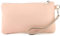 modamoda de T193 Damen Leder Clutch Handgelenktasche Kosmetiktasche Klein handmade in Italy, Farbe:Pastellrosa