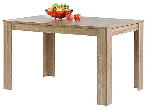 BAKAJI Tavolo da Pranzo Sala Cucina Forma Rettangolare Design Moderno in Legno MDF Finitura in Melammina Dimensione 120 x 80 x 74 cm Colore Acero