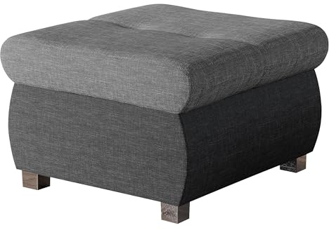 Mirjan24 Polsterhocker Sitzbank Orkan klein Hocker Sitzhocker Modern Pouf Fußbank Sitzmöbel 60x60 (Lux 06 + Lux 05)