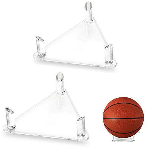 Tasybox Acrylic Ball Holder, Clear Sports Ball Storage Display Stand 2 Pack