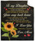 SIENNAWEBB Sunflower to My Daughter Never Forget That I Love You Luxuriöser Komfort Warm Flauschig Plüsch Hypoallergen Decke für Bett Sofa Stuhl Herbst Winter Wohnzimmer Groß 203 x 152 cm