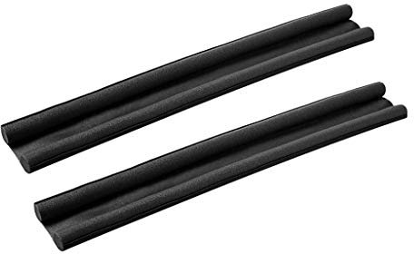 Lot de 2 bandes d'étanchéité flexibles pour bas de porte, 91,4 cm sous une porte, double face, coupe-vent, anti-poussière, anti-bruit, lavable