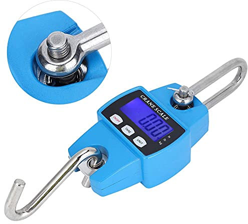 Kofferwaage Digitale Küchenwaage Gepäckwaage, 300KG Kofferwaage Digital mit mit LCD Anzeige, Digitale Angelwaage mit Aufhängehaken