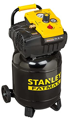 Stanley Kompressor TAB 200/10/30VW FM - Luftkompressor 10Bar - 30L - 180L/Min - ölfrei - mit Handgriff und Rädern - Schwarz