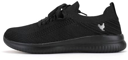 WALK IN PITAS | Sara | Zapatillas de Mujer Casual Tipo Sneaker | Deportivas de Mujer para el Verano sin Cordones | Zapatos y Bambas de PITAS | Negro & Negro 41