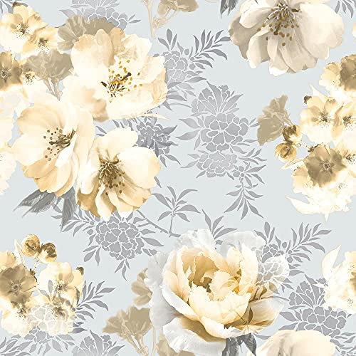 Catherine Lansfield Dramatic Floral Wallpaper Ochre