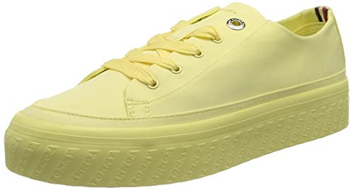Tommy Hilfiger Damen Monochromatic Vulc Sneaker, Lemon Twist, 39 EU