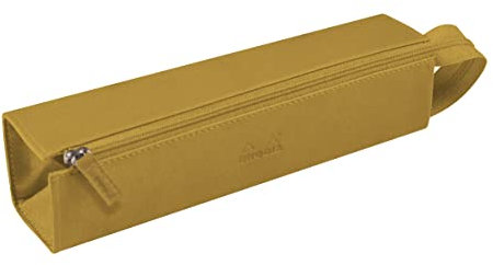 Rhodia 319038C - Stabiles Schlampermäppchen / Hartschalenmäppchen rechteckig 23x5x5 cm, 1 Stück, Gold