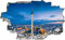 Gougeltd 3D Wandtattoo Berliner Skyline-Nacht Wandaufkleber Kinderzimmer Mädchen wandtattoo Teenager Wandtattoo Wanddeko fürs Kinderzimmer 80x120cm