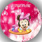 Fondant Tortenaufleger Tortenbild Geburtstag kompatibel mit Minnie Maus personalisiert K1