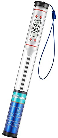 FUBESK 2-in-1 Auto-Voltmeter & Thermometer-Display, neues Auto-Fahrzeug, Klimaanlage, LCD-Digital-Thermometer-Messgerät