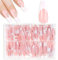 cobee 360 Stück Press on Nails Künstliche Nägel Zubehör mit Displasy Aufbewahrungsbox und Nagelfeile (Trapez)