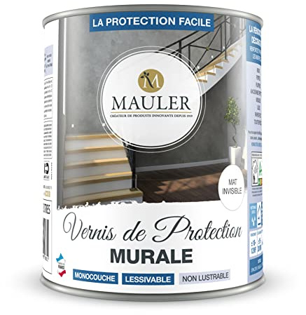 MAULER - Vernis de Protection Murale 10L - Aspect Mat Invisible - Produit Anti-Rayure, Anti-Tache - Rend Lessivable êintures murales, Plafonds etc